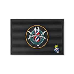 BarberShop Mat | Logo Non-Slip Tool Mat for Barbers