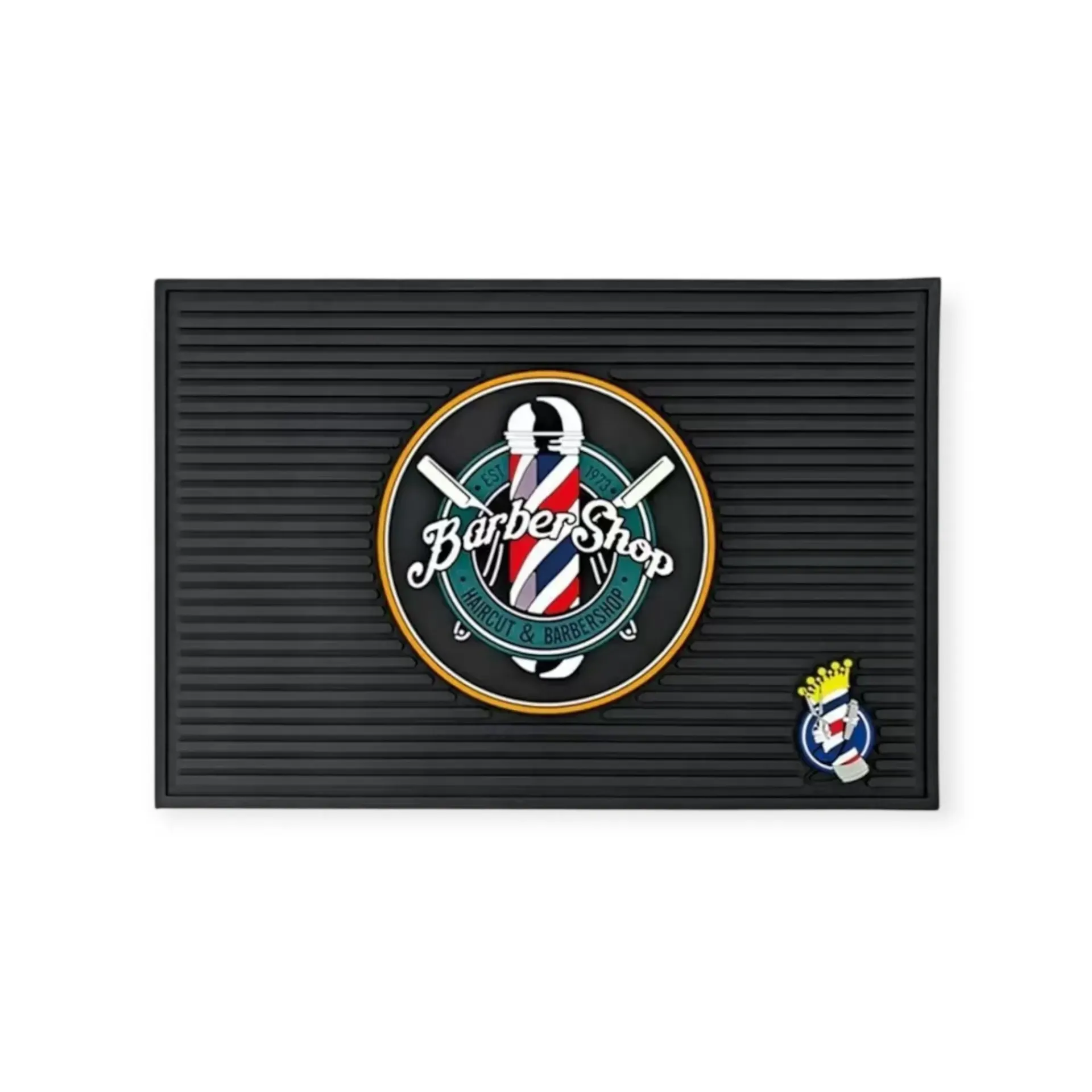 BarberShop Mat | Logo Non-Slip Tool Mat for Barbers