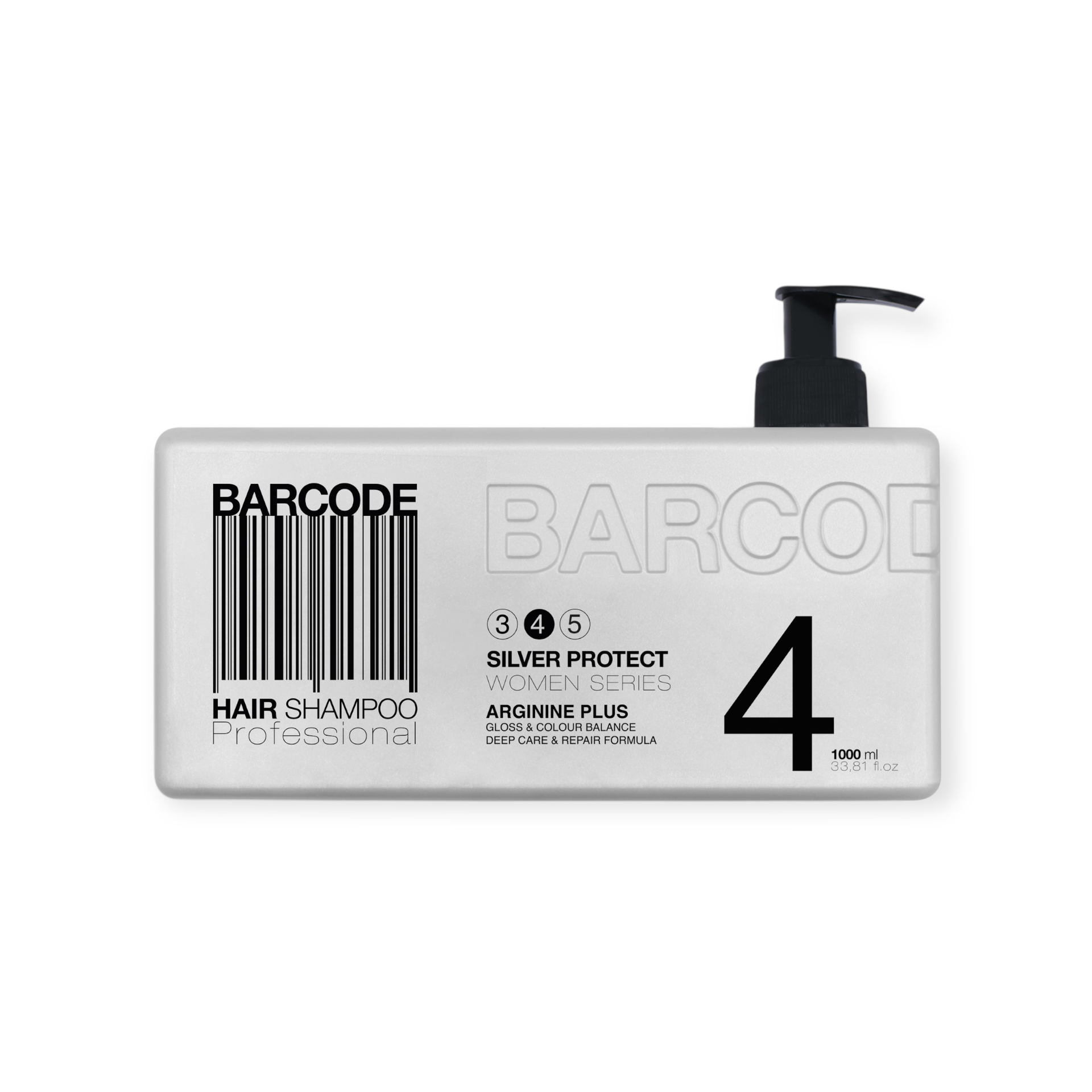 Barcode Hair Shampoo | Silver | 1000 ml