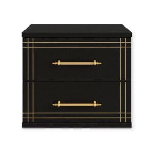Cabinet K2 Black TR | 2-Drawer Storage Unit with Black Finish