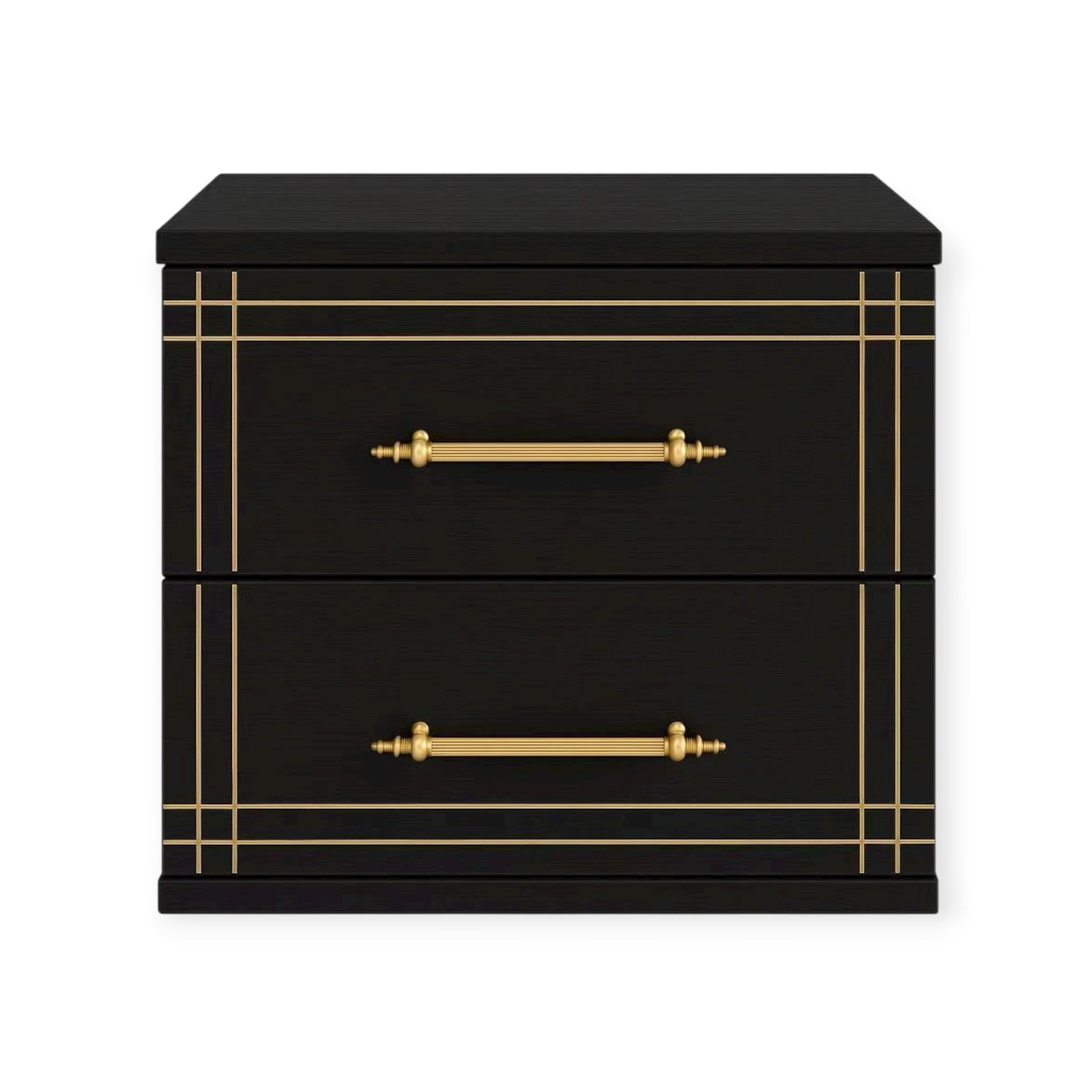 Cabinet K2 Black TR | 2-Drawer Storage Unit with Black Finish