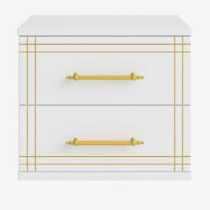 Cabinet K2 White TR | 2-Drawer Storage Unit with White Finish