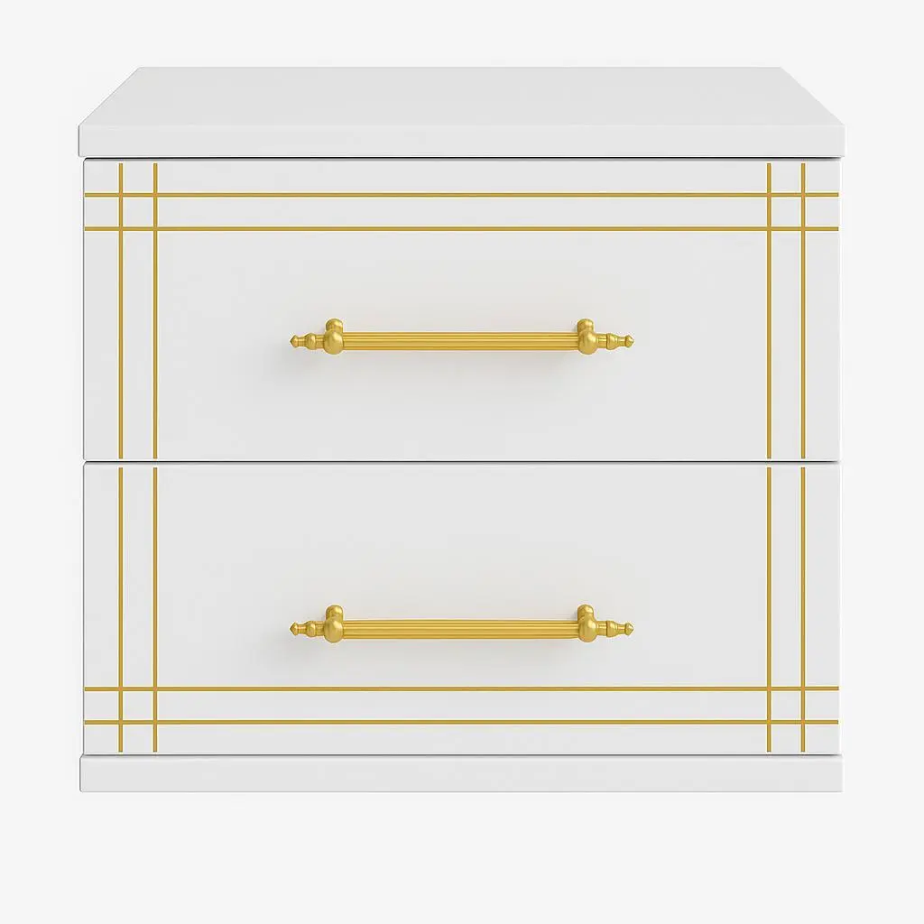 Cabinet K2 White TR | 2-Drawer Storage Unit with White Finish