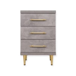 Cabinet ST-19 | 3-Drawer Storage Unit with Elegant Gold Accents | Colour 128-2