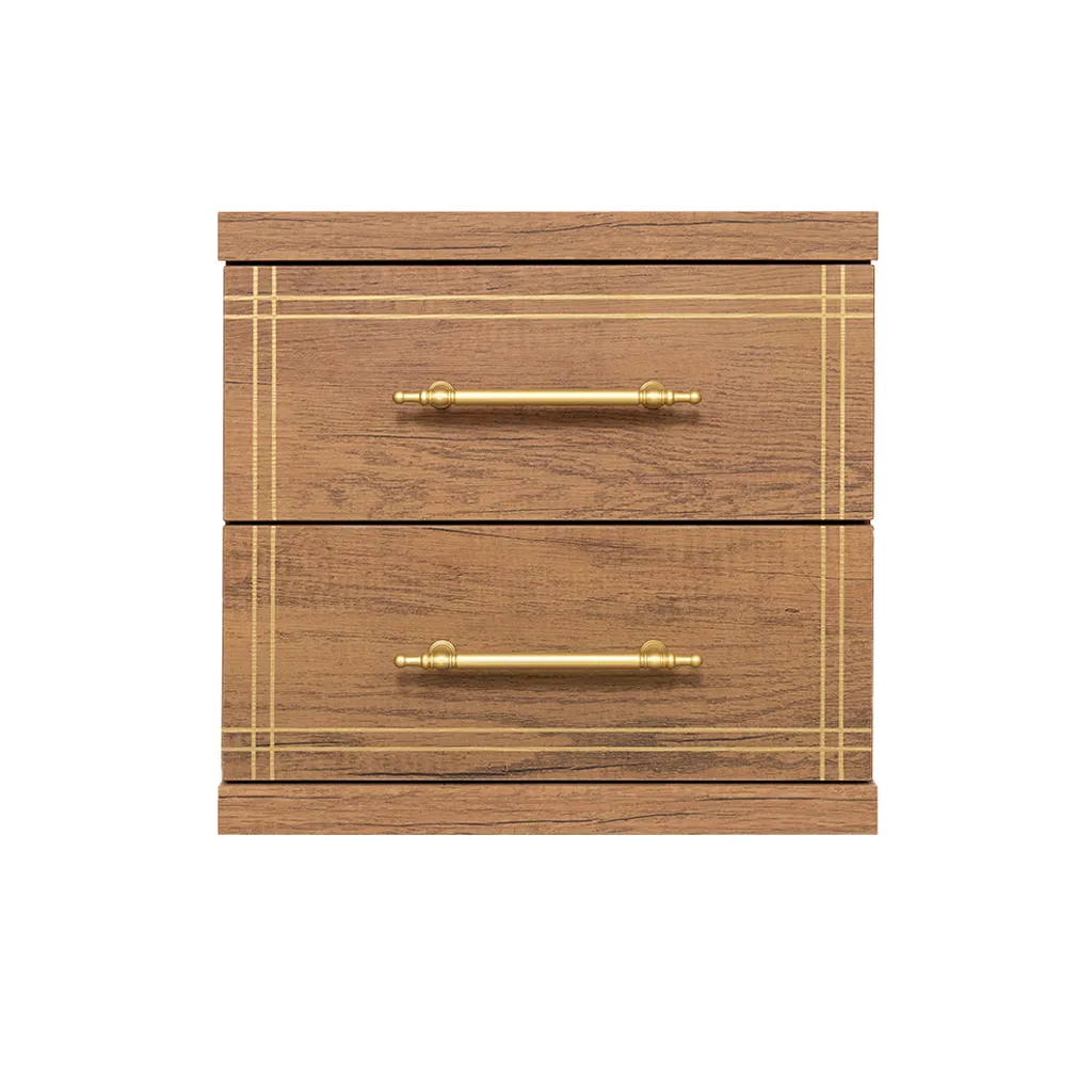 Cabinet ST-20 Barok | 2-Drawer Storage Unit with Gold Accents