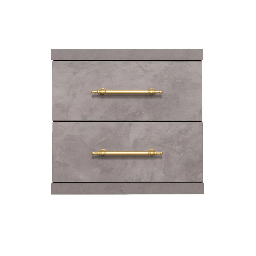 Cabinet ST-20 | Colour 128-2 | 2-Drawer Storage Unit with Gold Accents