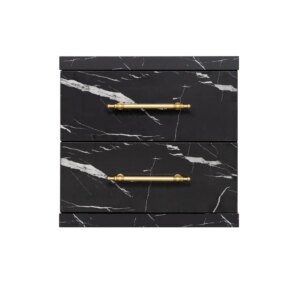 Cabinet ST-20 | Colour 730 | 2-Drawer Storage Unit with Gold Accents