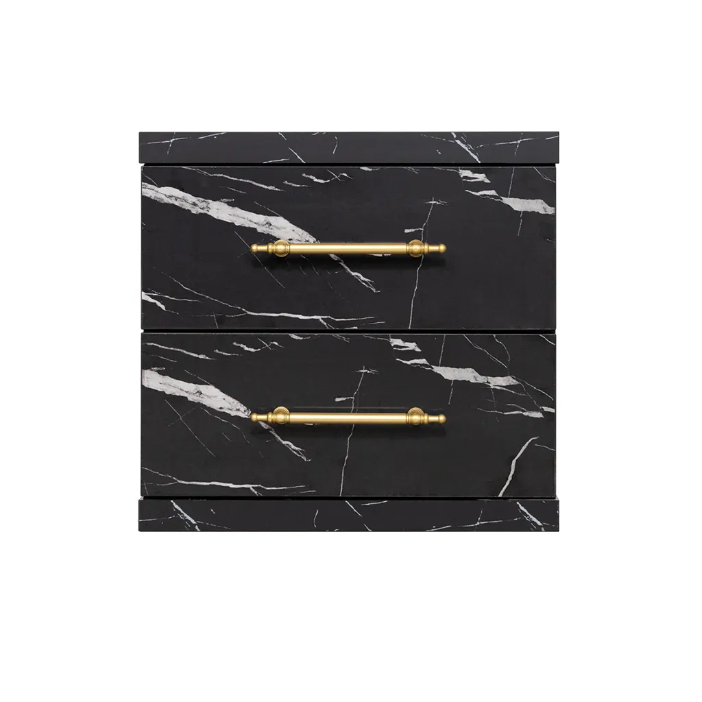 Cabinet ST-20 | Colour 730 | 2-Drawer Storage Unit with Gold Accents