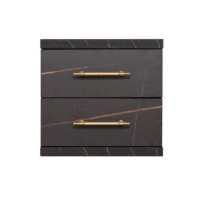 Cabinet ST-20 | Colour 8033-1 | 2-Drawer Storage Unit with Gold Accents