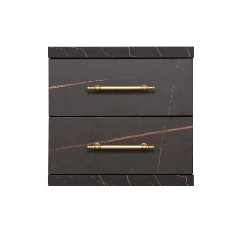 Cabinet ST-20 | Colour 8033-1 | 2-Drawer Storage Unit with Gold Accents