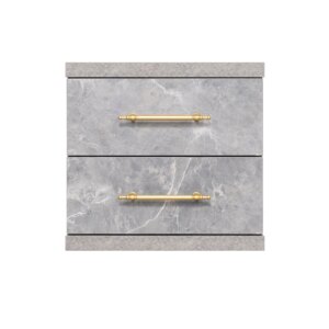 Cabinet ST-20 | Colour 8037-1 | 2-Drawer Storage Unit with Gold Accents