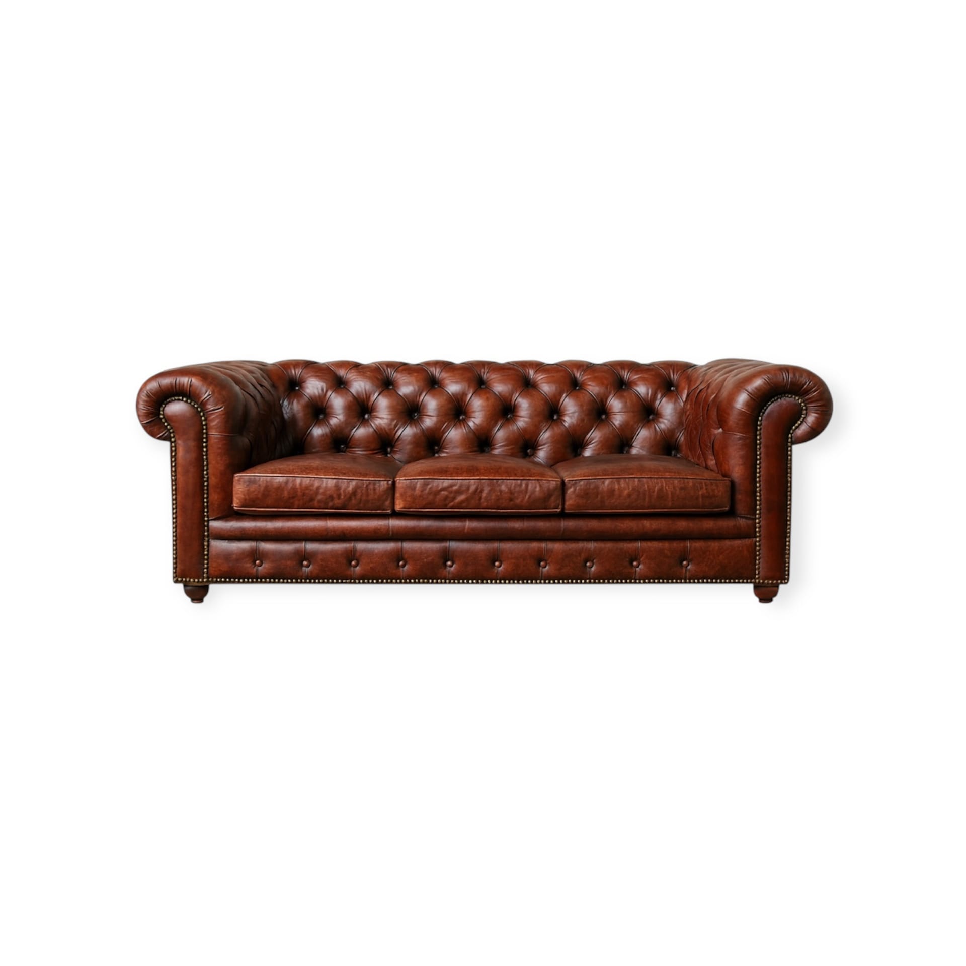Chesterfield Sofa Brown TR | Luxe Brown Chesterfield Bank 240 cm