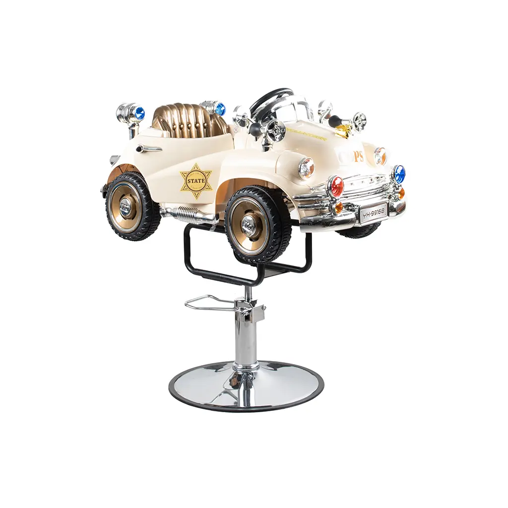Children Barber Chair FR-33008 Cream | Kids Salon Chair with Car Design