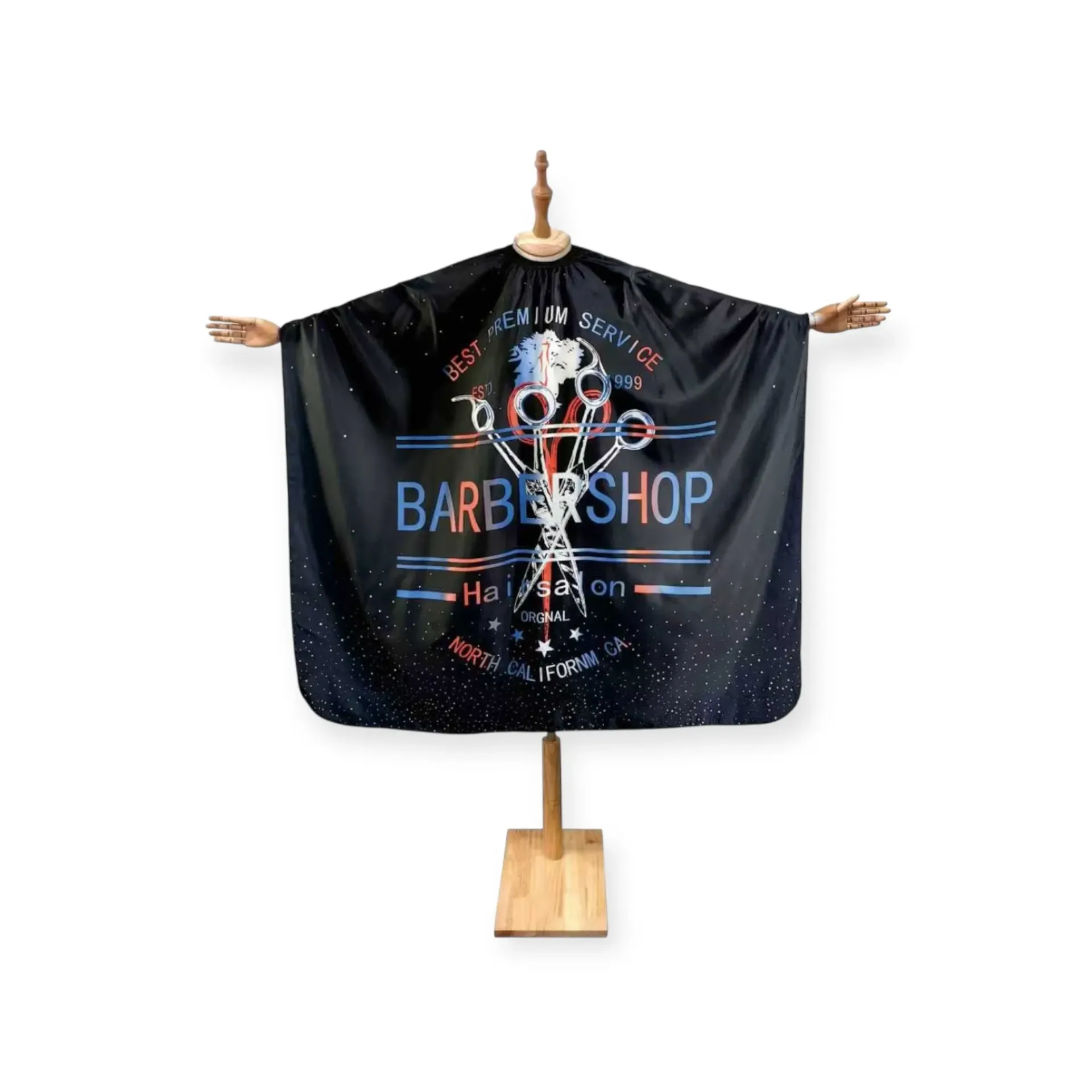 DITA Barber Cape - Super Black Premium Barbershop Cape