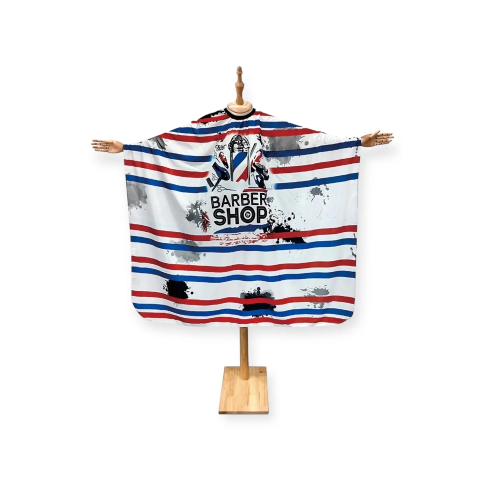 DITA Barber Cape – Classic Barbershop Stripe Cutting Cape