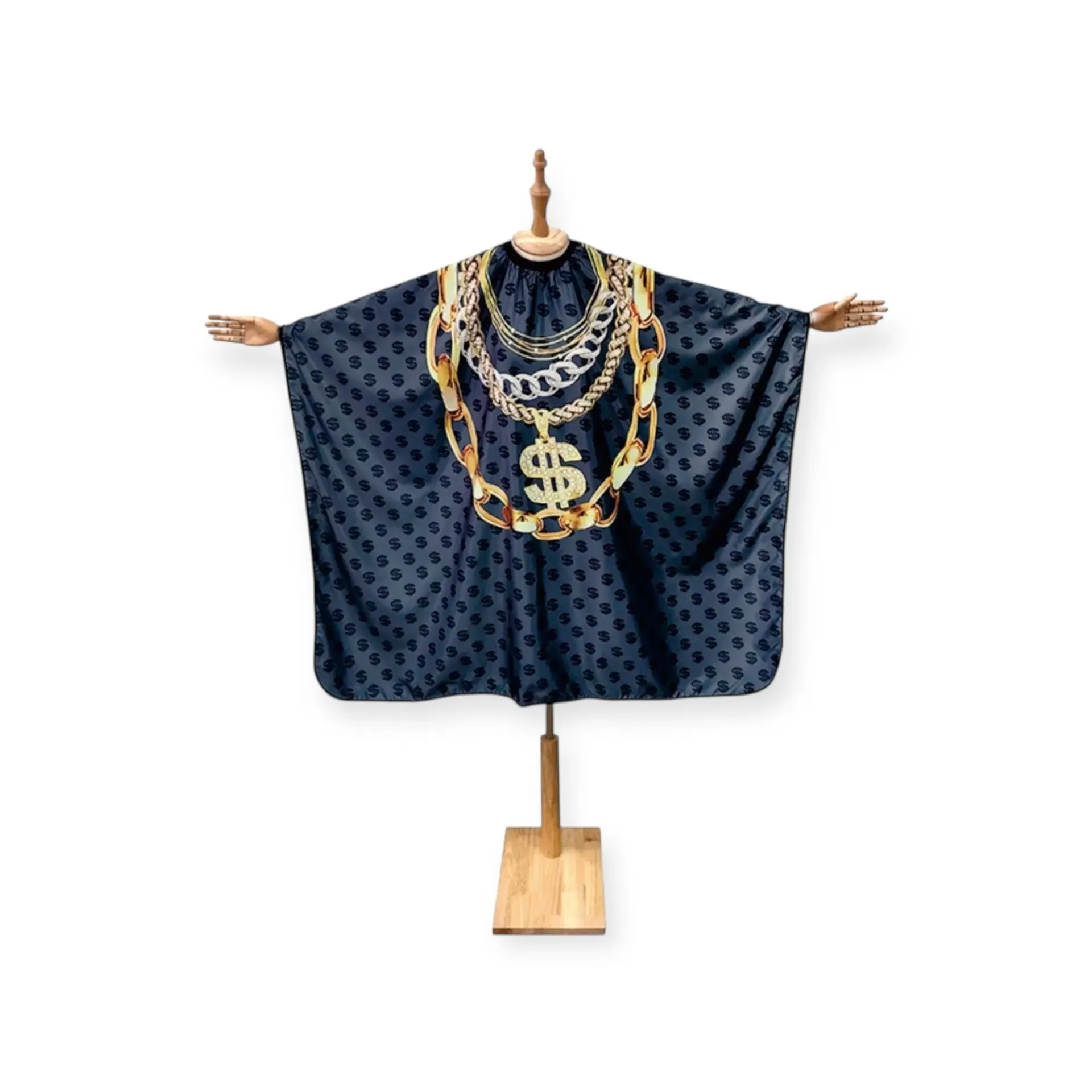 DITA Barber Cape – Gold Chain Money Style Cutting Cape