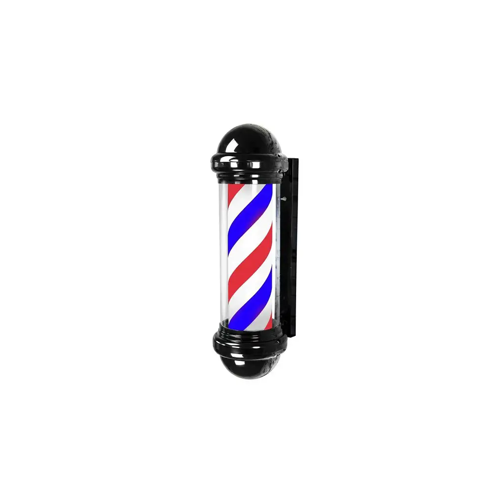 DITA Barber Pole Black BP-04 98.5cm | LED Rotating Classic Barbershop Sign