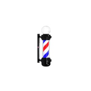 DITA Barber Pole Black BP-07 98cm | LED Rotating Classic Barbershop Sign