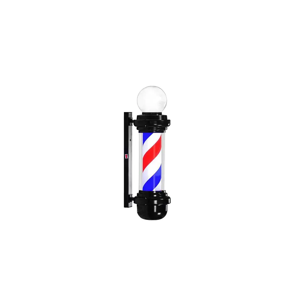 DITA Barber Pole Black BP-07 98cm | LED Rotating Classic Barbershop Sign