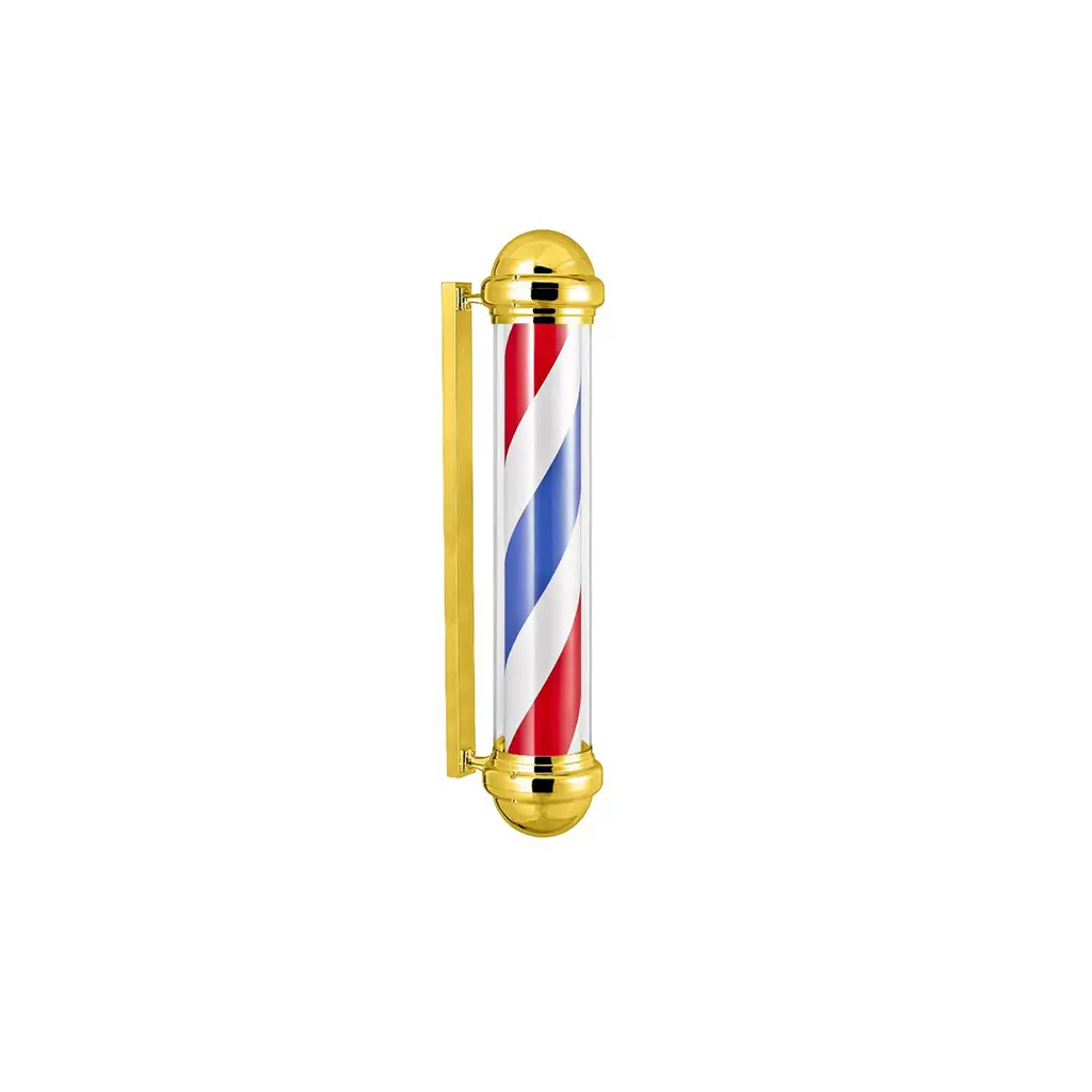 DITA Barber Pole Gold BP-06 – 158.5cm | LED Rotating Classic Barbershop Sign
