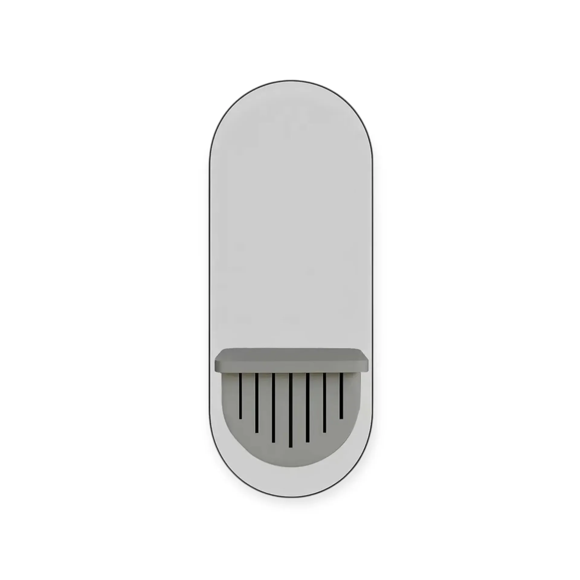 DITA Salon Mirror | JS-05 | Grey & Black | LED with Power Sockets & Dryer Holder