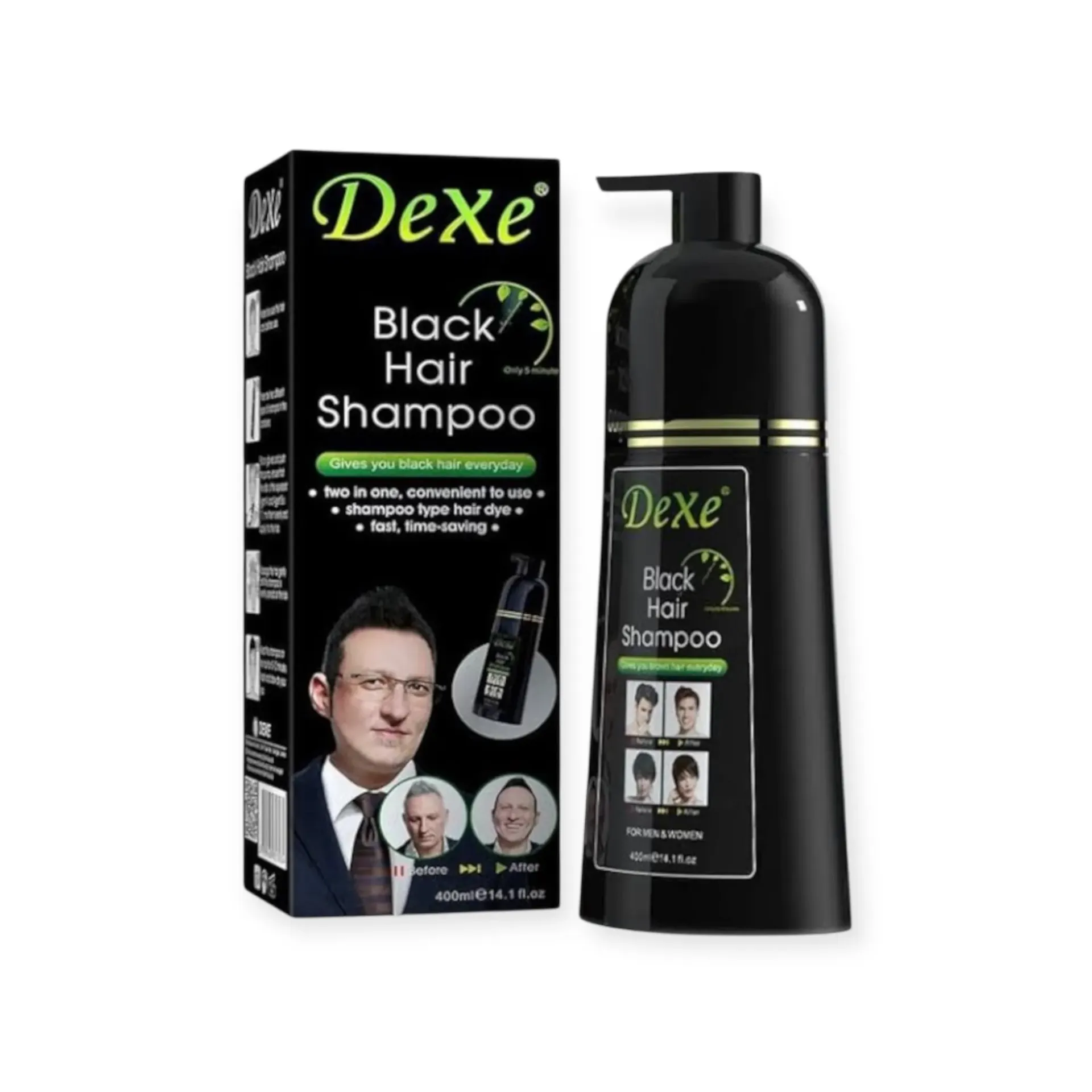 Dexe Hair Color Shampoo Black | 1000ml