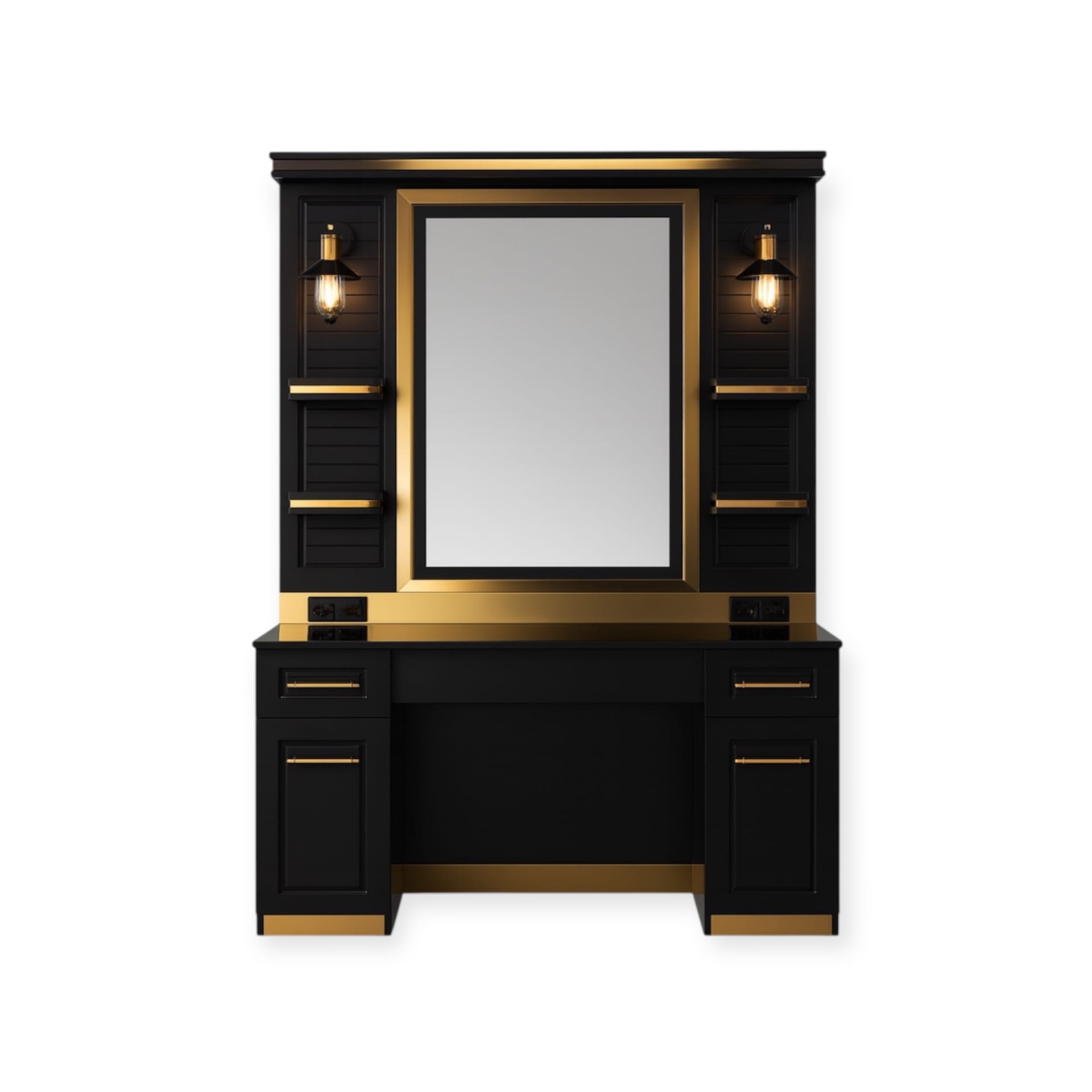 Mirror Station | ET-2801 | Black & Gold TR
