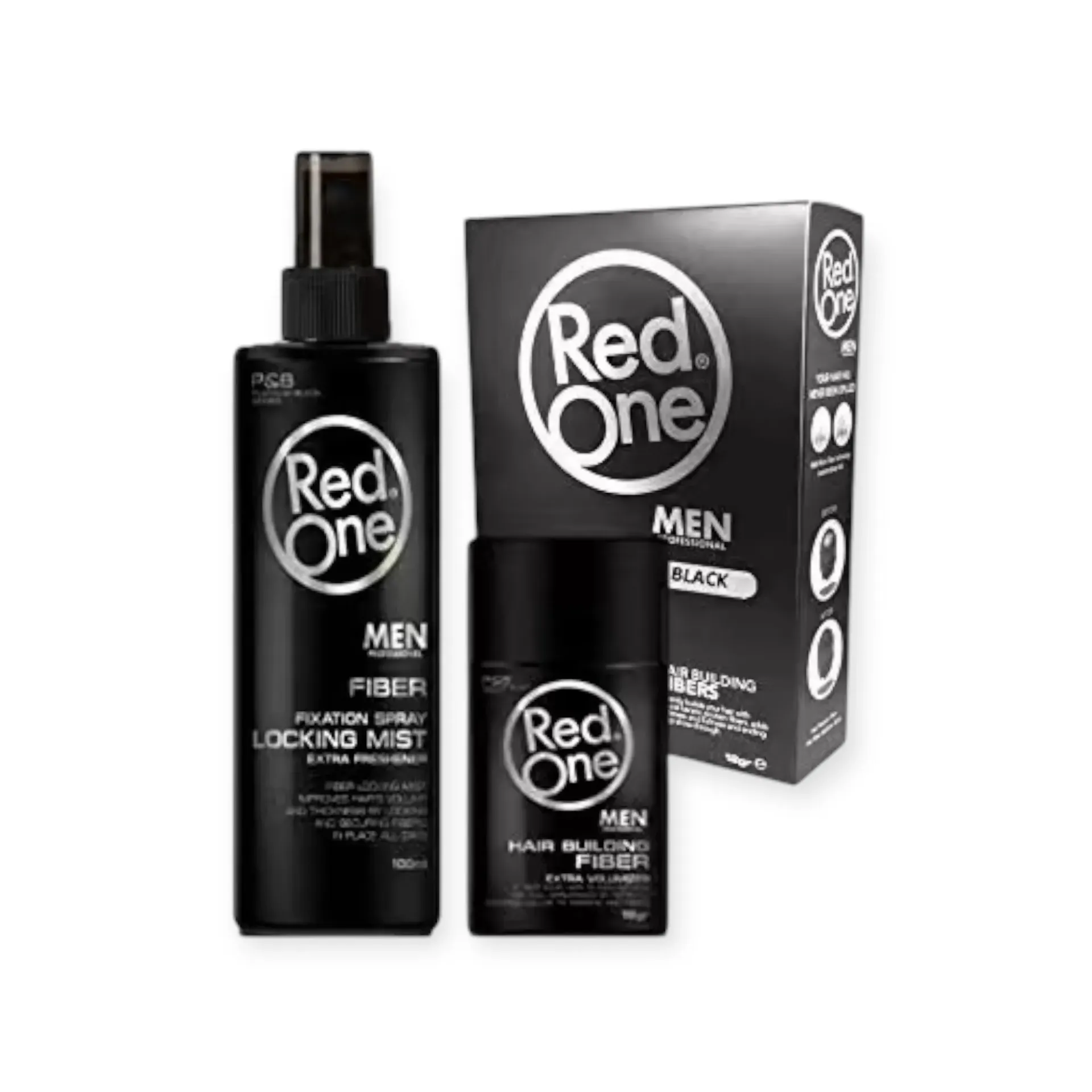RedOne | Hair Fiber Topic Set | Black | 100ml + 12gr