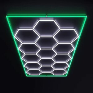 Salon Lighting | Hexagon Light | Green