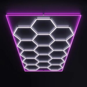 Salon Lighting | Hexagon Light | Pink