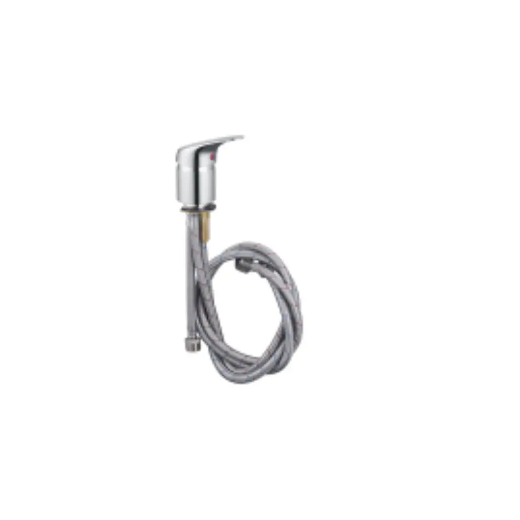 Silver Faucet with Hose | Professional Barber Sink Faucet for Salon Use