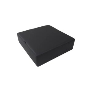 Square Booster Seat | Black 004 Leather